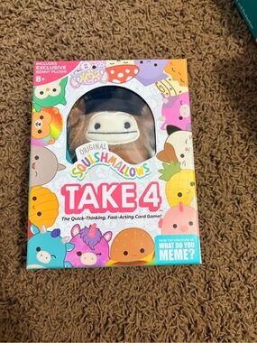 Squishmallows TAKE 4 Card Game with Benny Plush